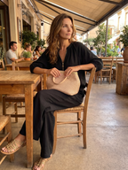 Natalia | Women's Zip Front Blouson Top and Wide Leg Set-Trendyssimo