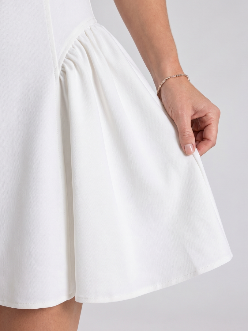 Felicity | Women's Sleeveless Structured Flared Mini Dress-Trendyssimo
