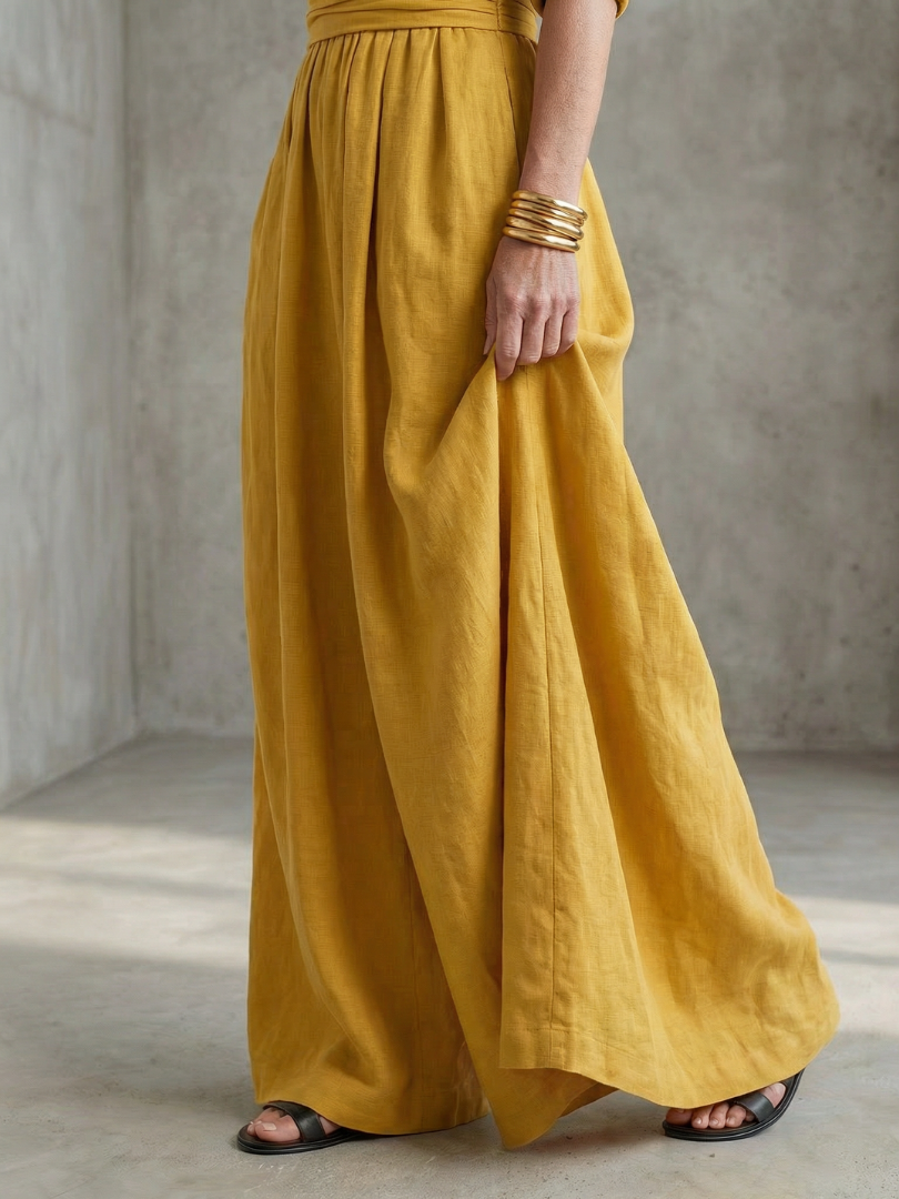 Wanda | Women's Cross Front Wide Leg Jumpsuit-Trendyssimo